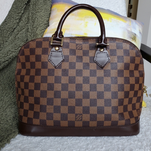 Louis Vuitton Alma PM Top Handle Bag Brown Canvas - Picture 4 of 9